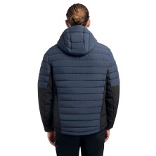 chaqueta diadora oslo acolchada hybrid en negro/azul denim