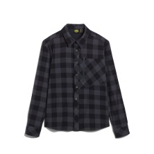 camisa diadora check cortina en negro/ebano