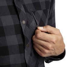 camisa diadora check cortina en negro/ebano
