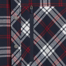 camisa diadora check cortina en samba/zafiro oscuro/gris