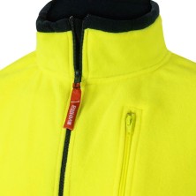 chaqueta polar velilla 183 en verde/amarillo fluor