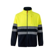 chaqueta polar velilla 183 en verde/amarillo fluor