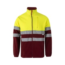 chaqueta polar velilla 183 en verde/amarillo fluor