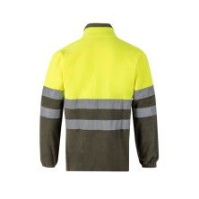 chaqueta polar velilla 183 en verde/amarillo fluor