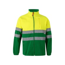 chaqueta polar velilla 183 en verde/amarillo fluor