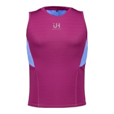camiseta sin mangas underheat aqua en blanco