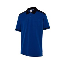 polo pique monza 03009 en negro/azul