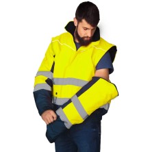 cazadora prima biker a.v. en amarillo/marino