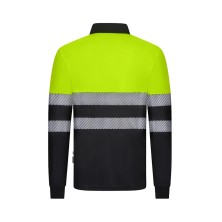 polo a.v. velilla 305535 en negro/amarillo fluor
