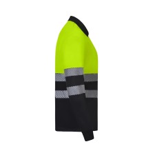 polo a.v. velilla 305535 en negro/amarillo fluor