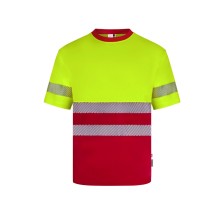 camiseta a.v. m/c velilla grs rs 305633 en rojo/amarillo fluor