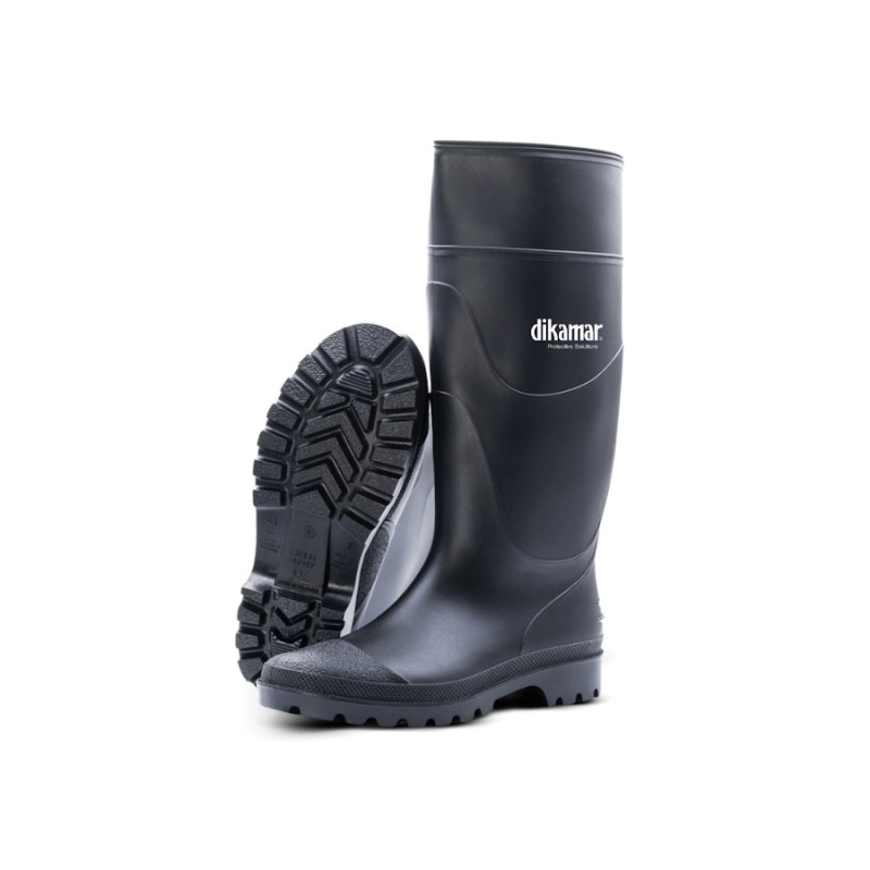 Bota agua dikamar pvc militaire negra