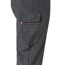 pantalón cocina cuadros velilla 403008 en cuadros negros
