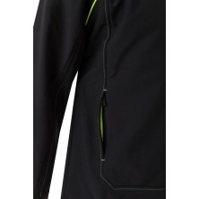 chaqueta softshell velilla 206001 en negro/amarillo fluor