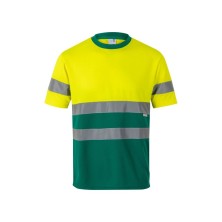 camiseta a.v. velilla 305506 en verde/amarillo fluor