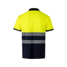 polo a.v. velilla 305513 en amarillo fluor/marino