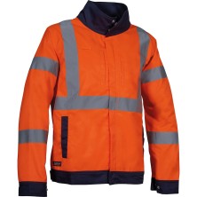 cazadora a.v. cofra tempel v290 en naranja/azul marino