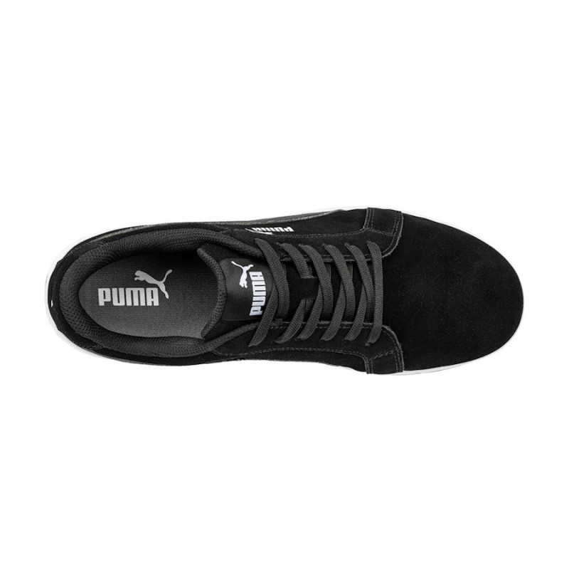 Zapatilla puma iconic suede black low 640010