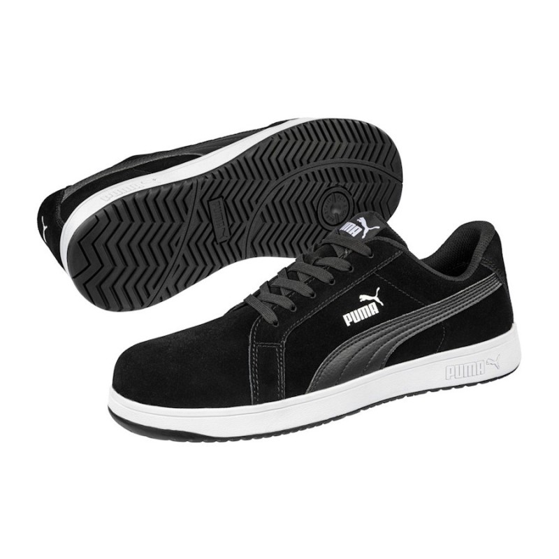 Zapatilla puma iconic suede black low 640010