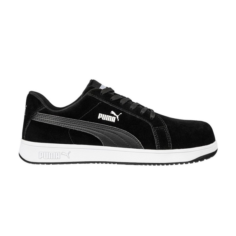 Zapatilla puma iconic suede black low 640010