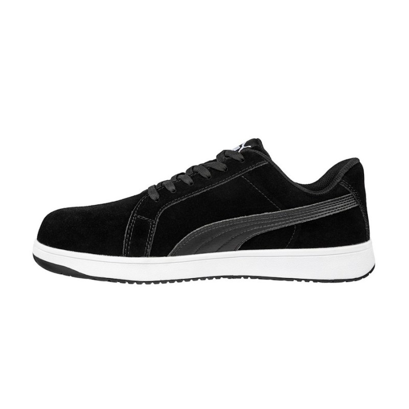 Zapatilla puma iconic suede black low 640010
