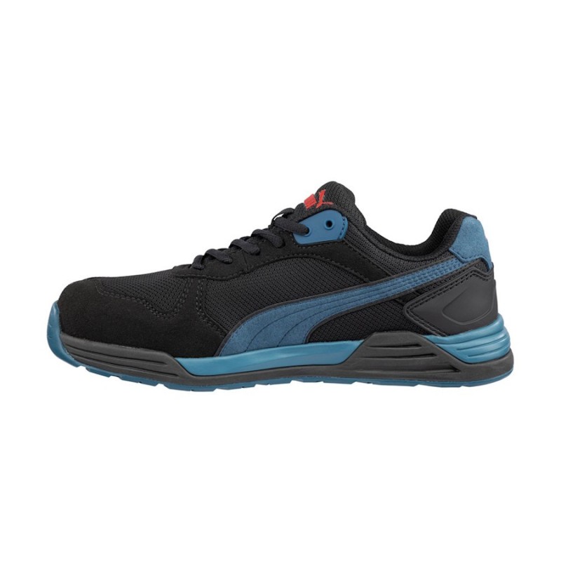 Zapatilla puma frontside black blue low 644660