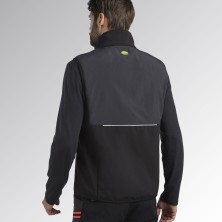 chaleco softshell diadora hybrid en negro/espectro