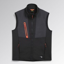 chaleco softshell diadora hybrid en negro/espectro