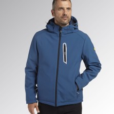 chaqueta softshell diadora acolchada sail en azul marruecos
