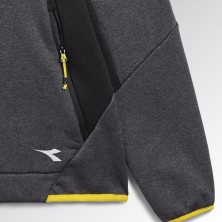 polar diadora fleece techno en gris/negro