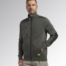 sudadera diadora fz litework en verde tomillo