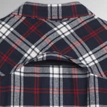 camisa diadora check cortina en samba/zafiro oscuro/gris