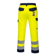 pantalon a.v. portwest modaflame mv46 en amarillo/marino