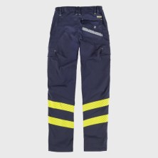 pantalón a.v. workteam c3223 en marino/amarillo fluor