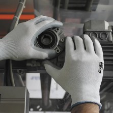 guante juba ksni100 en blanco/gris