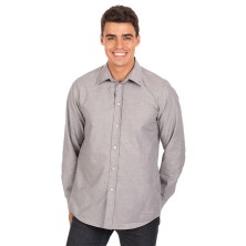 camisa m/l garys oxford 295200 en gris perla