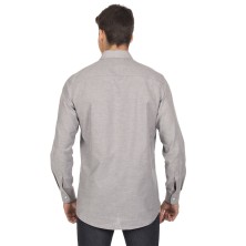 camisa m/l garys oxford 295200 en gris perla