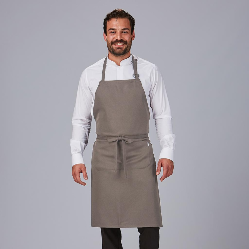 Delantal garys con peto y bolsillo 116100