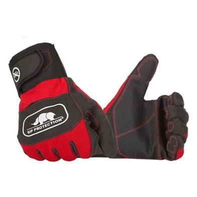 Guantes anticorte Guantes de trabajo de protección de manos transpirables  para cortar, jardín y cocina GL02 L (24 cm) Rojo Verde