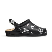 zueco dian pisa estampado ob en negro