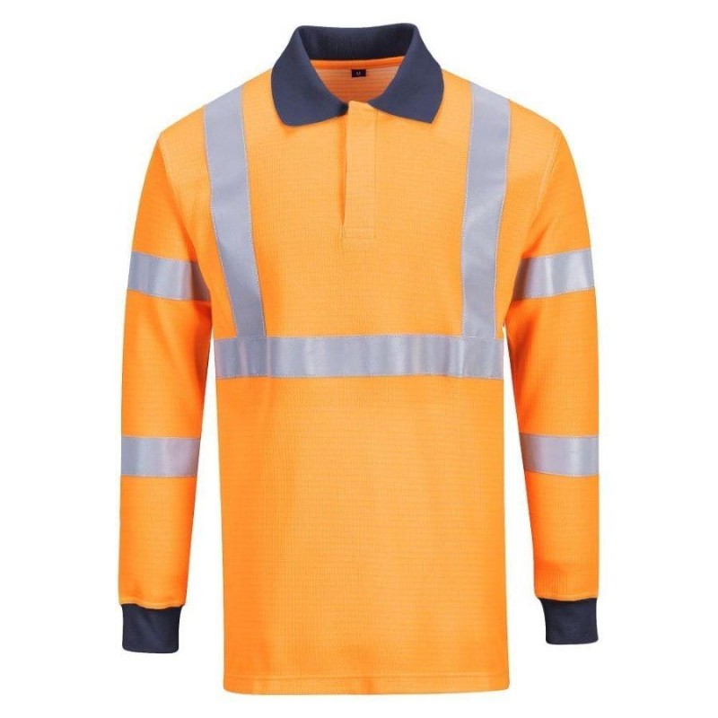Polo alta visibilidad ignífugo portwest fr76