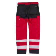 pantalón workteam c2913 en rojo/negro