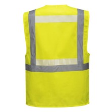 chaleco a.v. portwest glowtex ezee zip executive g456 en amarillo