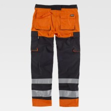 pantalón workteam c2914 en negro/rojo