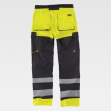 pantalón workteam c2914 en negro/rojo