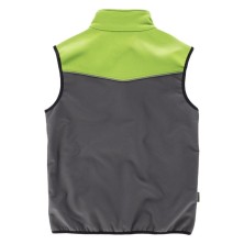 chaleco workteam s9316 en gris/verde lima