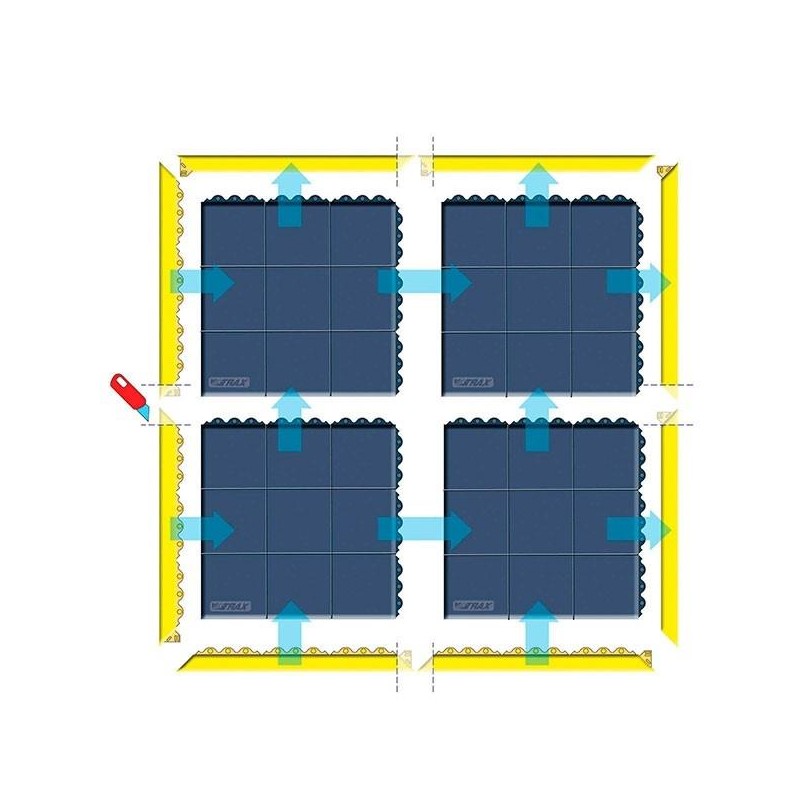 Borde amarillo nitrilo notrax md 551