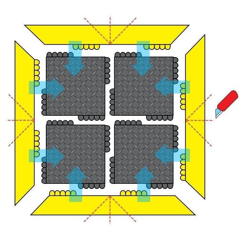 Alfombra notrax de-flex nitrilo 572