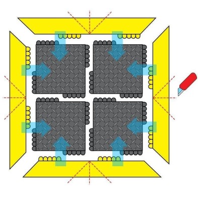 Alfombra Notrax De-Flex Nitrilo 572
