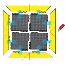alfombra notrax de-flex nitrilo fr 575 